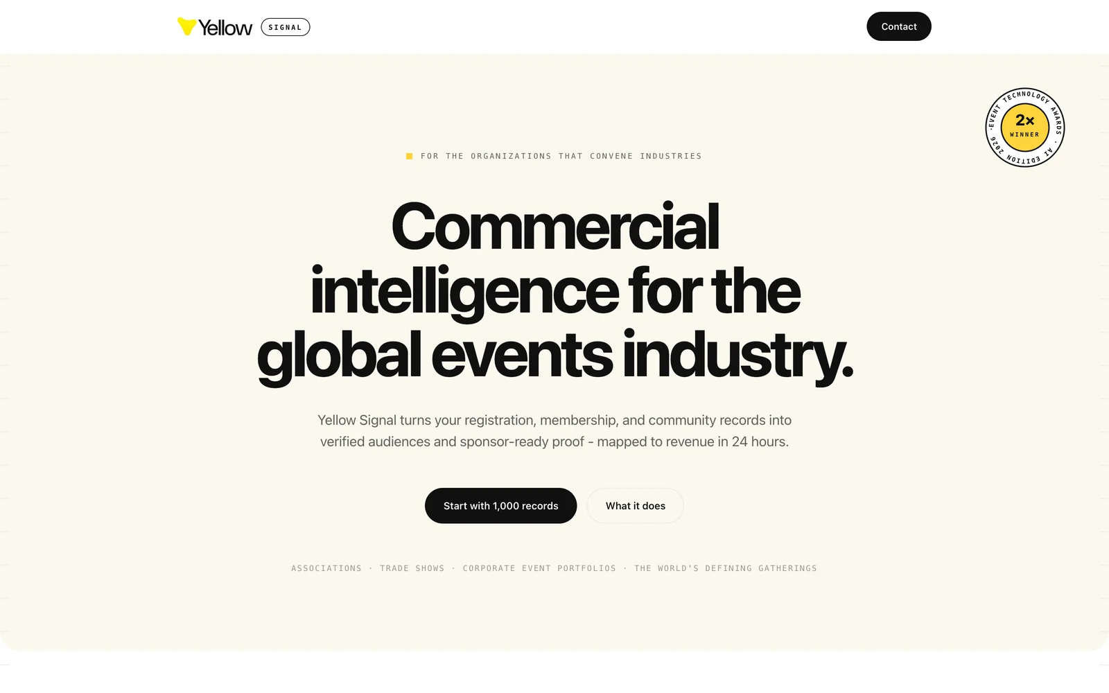 The Yellow website